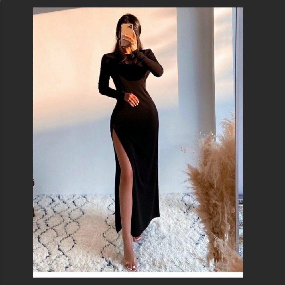 Zara Black Cut Out Dress